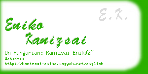 eniko kanizsai business card